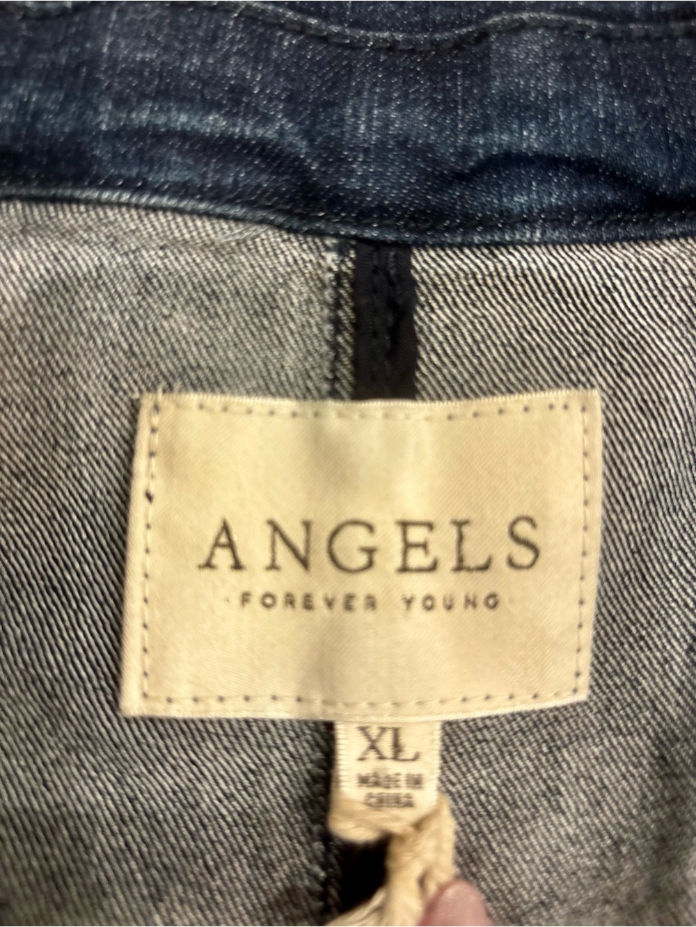 Angels Navy Denim Blazer Jacket - Picture 2 of 4